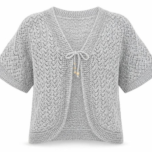 Pulse Womens Grey V-Neck Acrylic Cardigan Jumper Size L