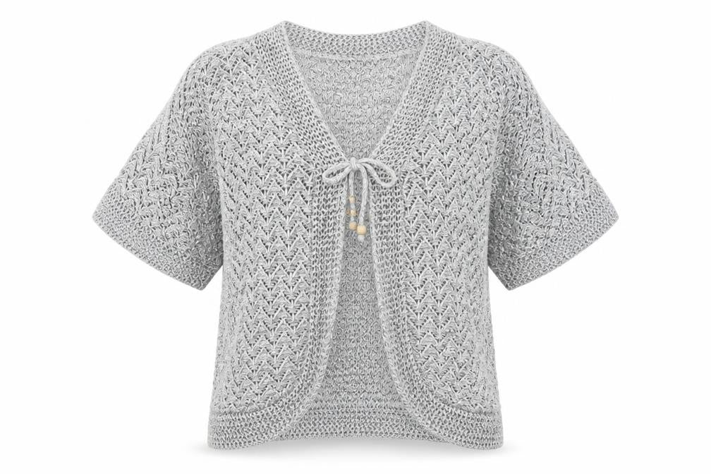 Pulse Womens Grey V-Neck Acrylic Cardigan Jumper Size L