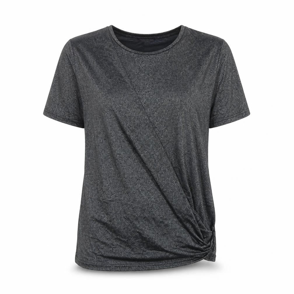 Warehouse Womens Grey Polyester Basic T-Shirt Size 10 Round Neck