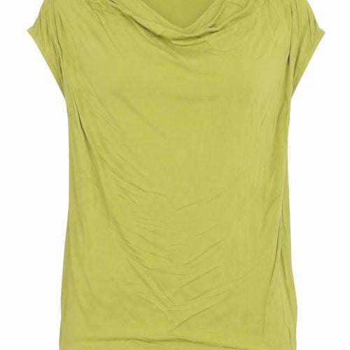 Classiques Enrier Womens Green Viscose Basic T-Shirt Size XS Cowl Neck