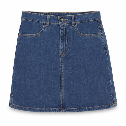 Premium Denim Womens Blue Cotton A-Line Skirt Size 28 in Button