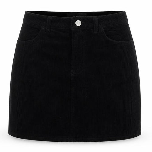 BDG Womens Black Cotton A-Line Skirt Size S Button