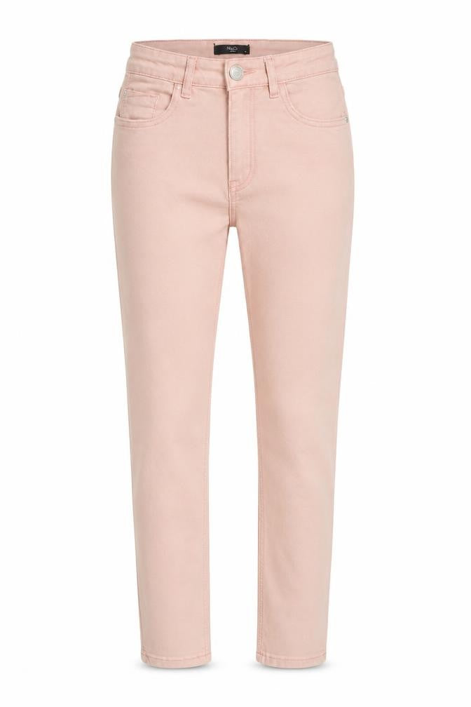 M&Co Womens Pink Cotton Skinny Jeans Size 8 L26 in Regular Button