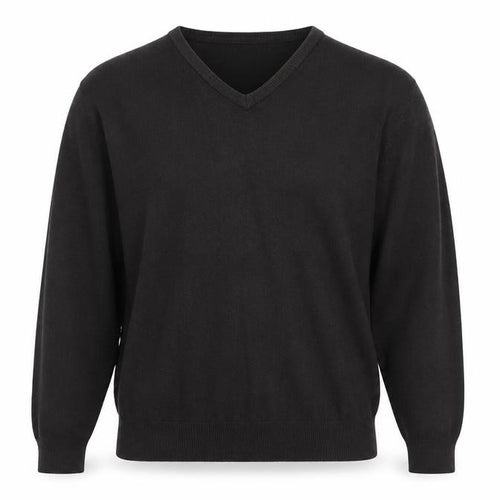 Marks and Spencer Mens Grey V-Neck Acrylic Pullover Jumper Size L Long Sleeve