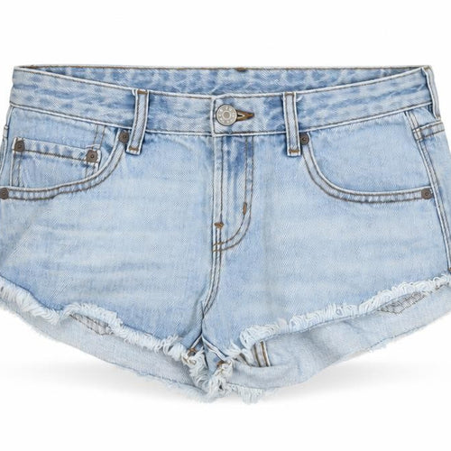BDG Womens Blue Cotton Cut-Off Shorts Size 30 in L3 in Regular Button