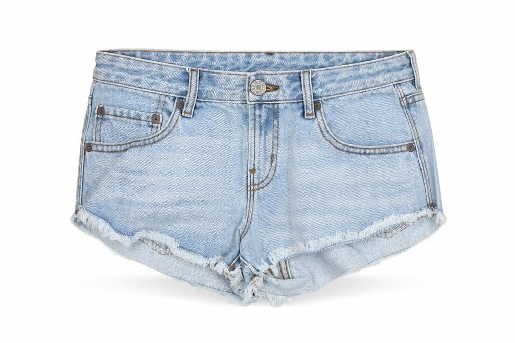 BDG Womens Blue Cotton Cut-Off Shorts Size 30 in L3 in Regular Button