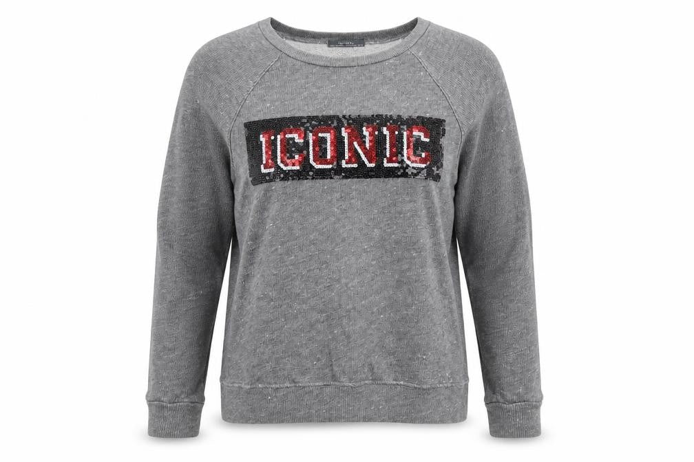 Bershka Womens Grey Cotton Pullover Sweatshirt Size L Pullover - Iconic