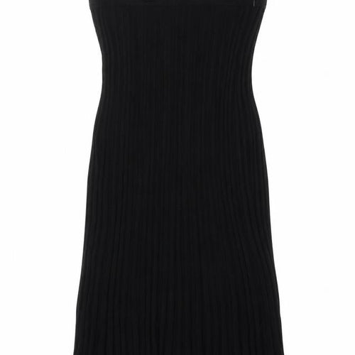 Marks and Spencer Womens Black Viscose Bandage Skirt Size 10