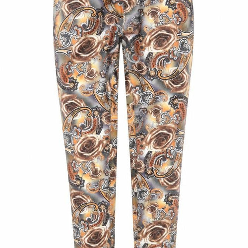 Elegants Deluxe Womens Multicoloured Geometric Cotton Skinny Jeans Size S Regular