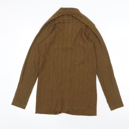 Contesa Womens Green V-Neck Nylon Cardigan Jumper Size 8