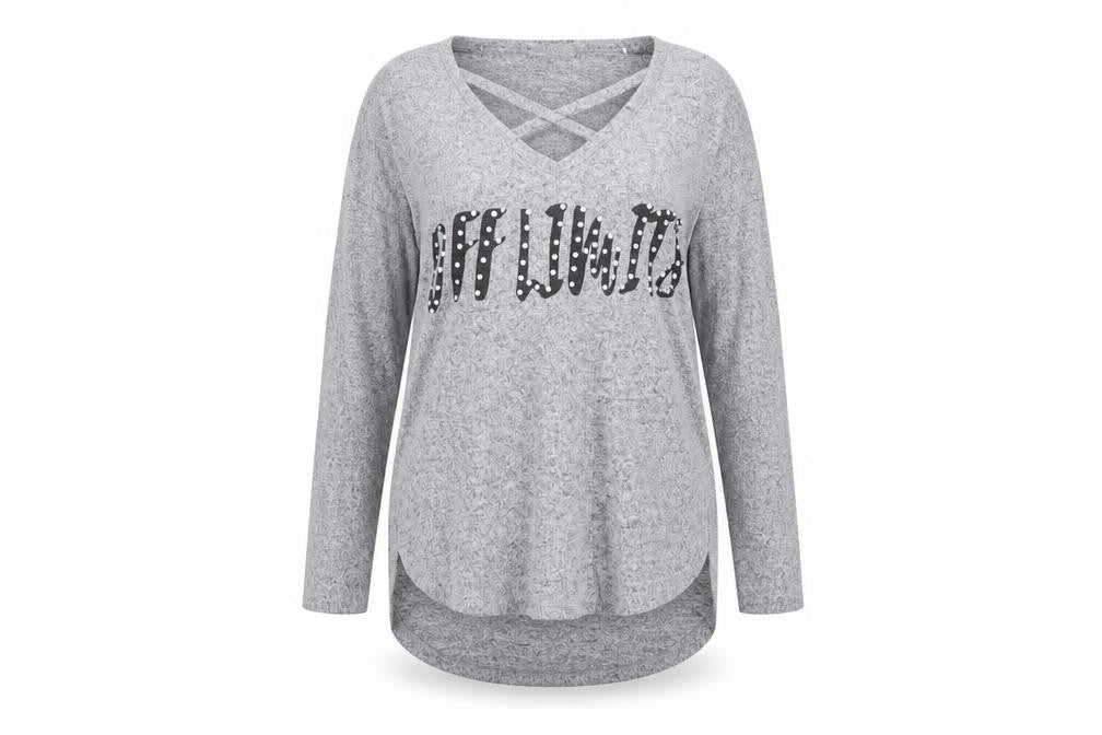 Select Womens Grey V-Neck Polyester Pullover Jumper Size 10 - Off Limits
