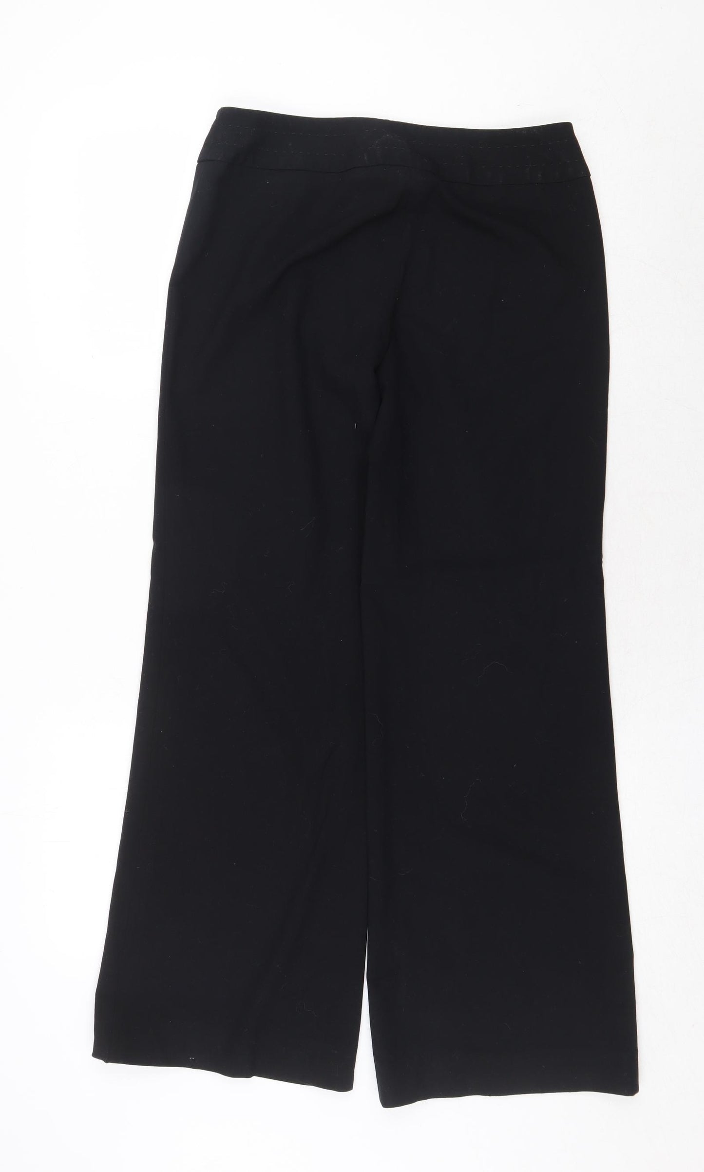 Spirit Womens Black Polyester Trousers Size 8 Regular Zip
