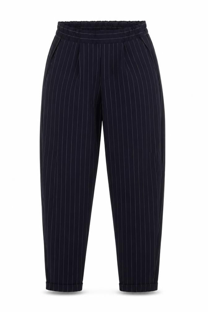 Bershka Womens Black Striped Polyester Carrot Trousers Size XS Regular
