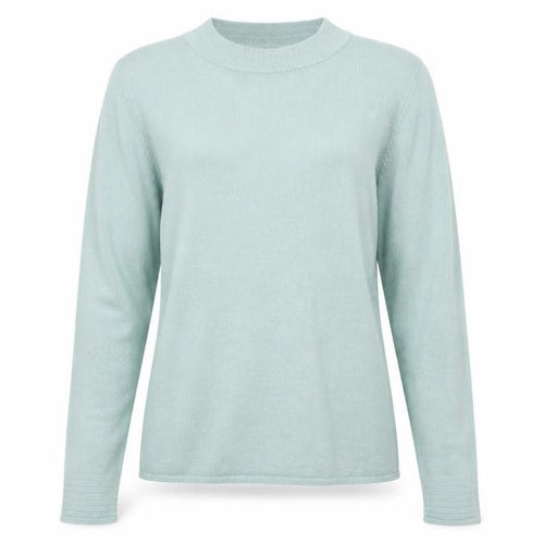 Bonmarché Womens Green Round Neck Acrylic Pullover Jumper Size 14