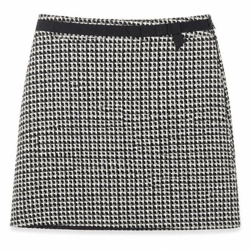 H&M Womens Grey Geometric Acrylic A-Line Skirt Size 8 Zip