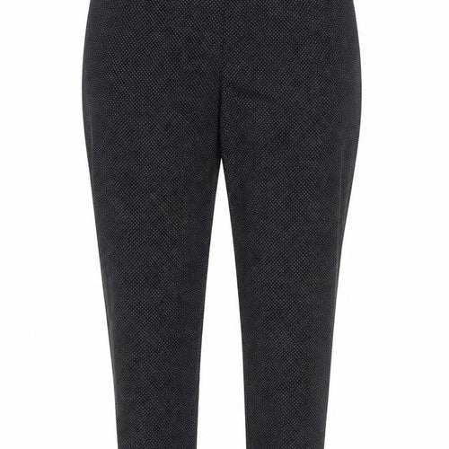 BAF Womens Black Polka Dot Polyester Chino Trousers Size 16 Regular Zip