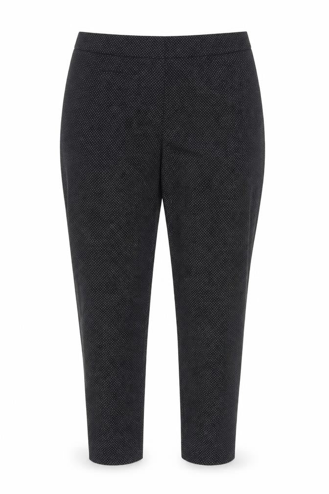 BAF Womens Black Polka Dot Polyester Chino Trousers Size 16 Regular Zip