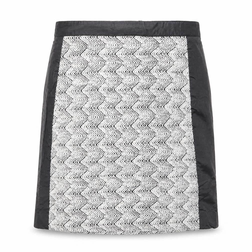 H&M Womens Multicoloured Geometric Cotton A-Line Skirt Size 8 Zip