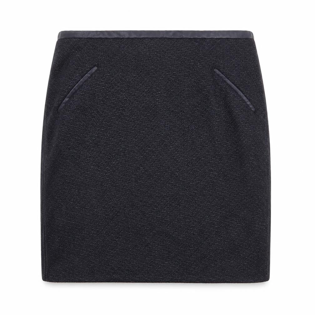Marks and Spencer Womens Blue Acrylic A-Line Skirt Size 12 Zip