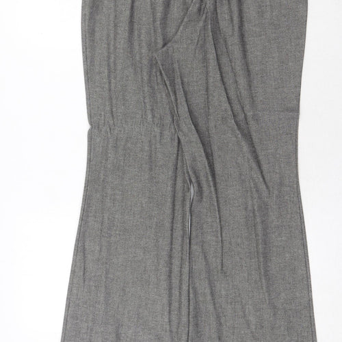 Kaleidoscope Womens Grey Viscose Trousers Size 14 Regular Zip - Zipped Pockets