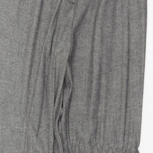 Kaleidoscope Womens Grey Viscose Trousers Size 14 Regular Zip - Zipped Pockets