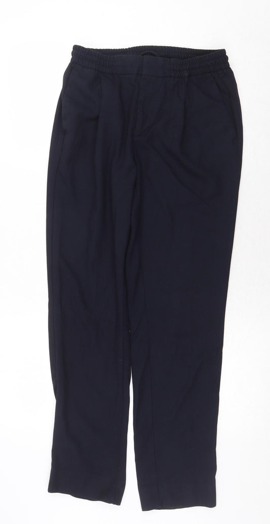 NEXT Mens Blue Polyester Chino Trousers Size 32 in Regular Zip