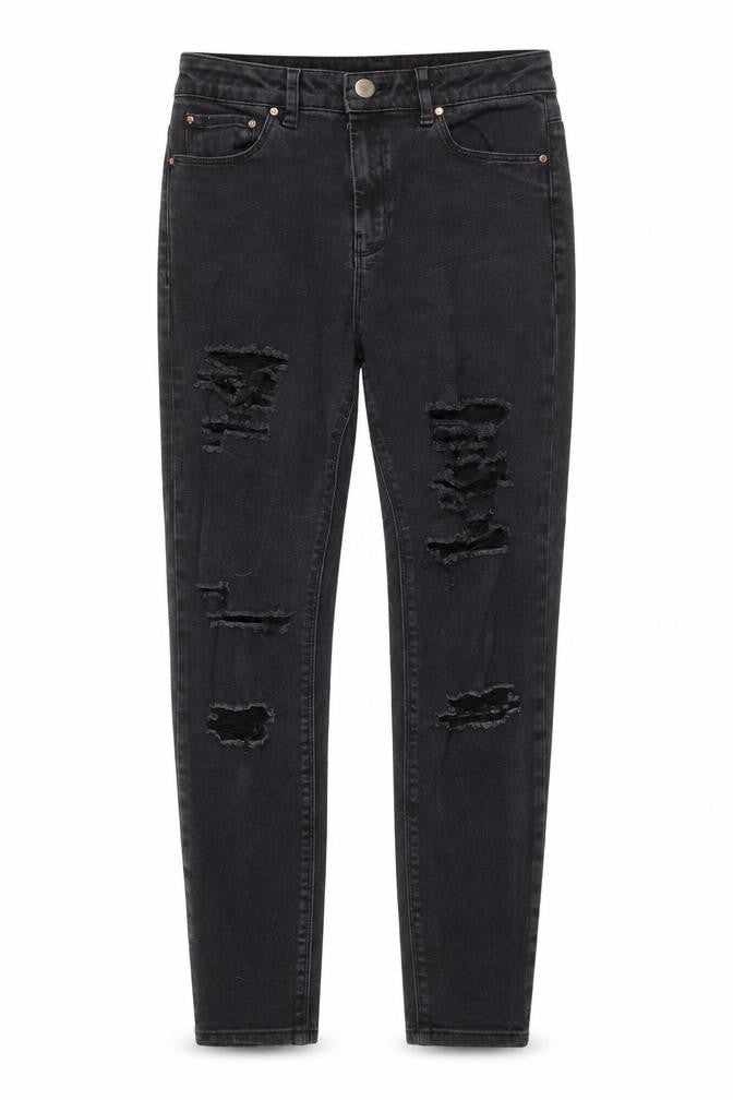 ASOS Womens Grey Cotton Skinny Jeans Size 28 in Regular Zip