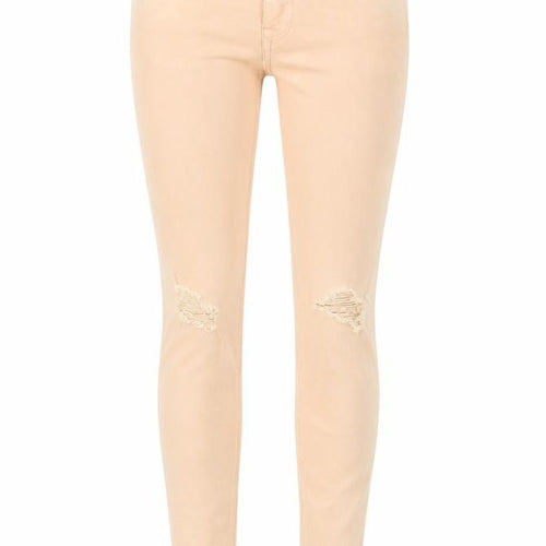 Zara Womens Orange Cotton Skinny Jeans Size 10 Regular Zip
