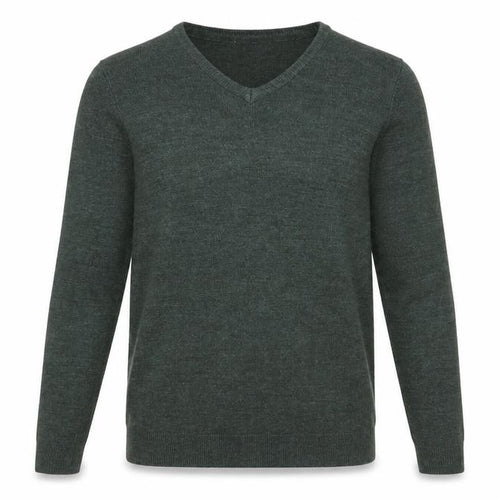Marks and Spencer Mens Green V-Neck Acrylic Pullover Jumper Size M Long Sleeve