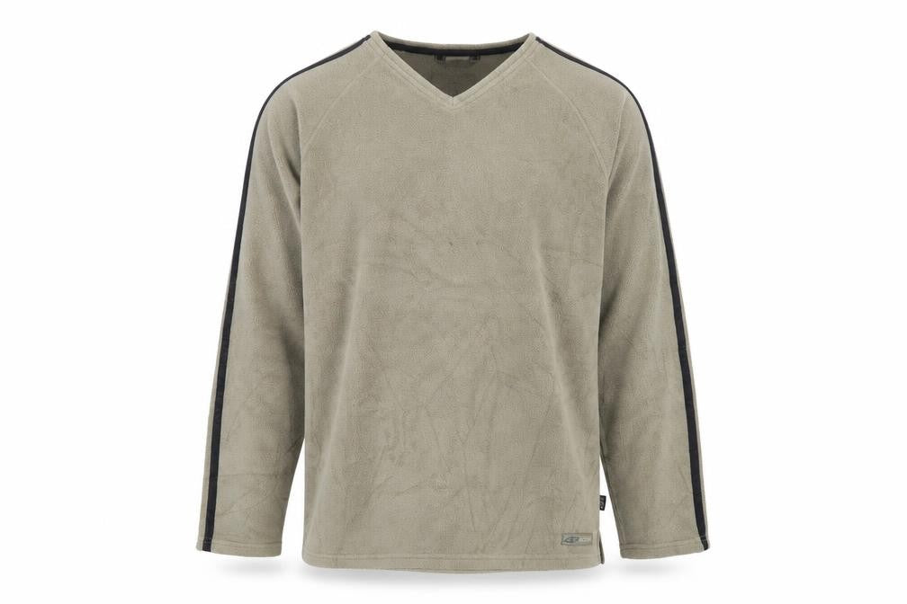 Front view of Active Sportswear men’s brown polyester pullover sweatshirt, size M