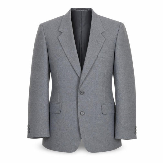 Front view of Dunn & Co men’s grey polyester jacket suit jacket, size 40, regular