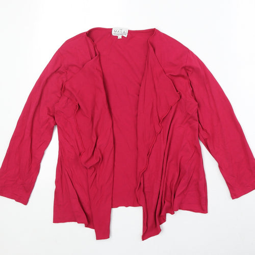 The Masai Womens Pink V-Neck Viscose Cardigan Jumper Size M - Open