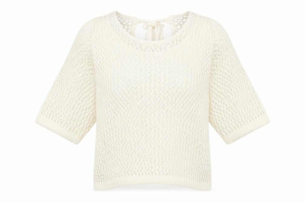 Kappahl Womens Ivory Scoop Neck Acrylic Pullover Jumper Size 16