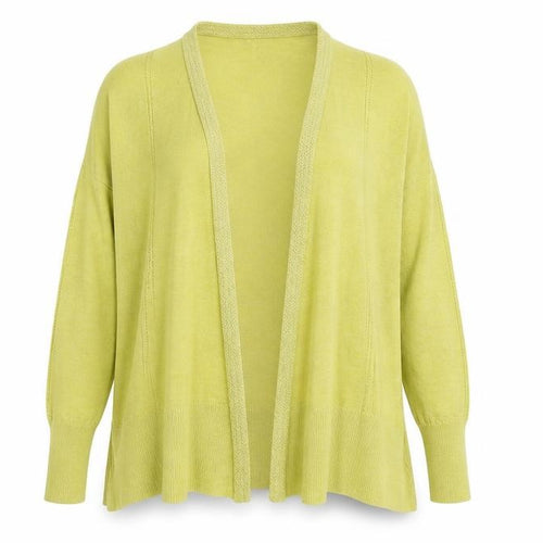 NEXT Womens Yellow V-Neck Acrylic Cardigan Jumper Size 12 - Open