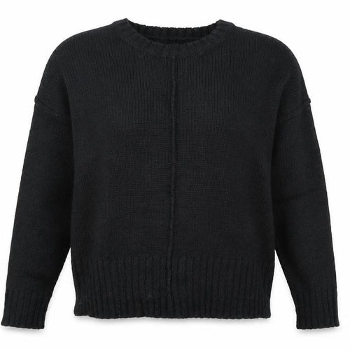New Look Womens Black Round Neck Acrylic Pullover Jumper Size S