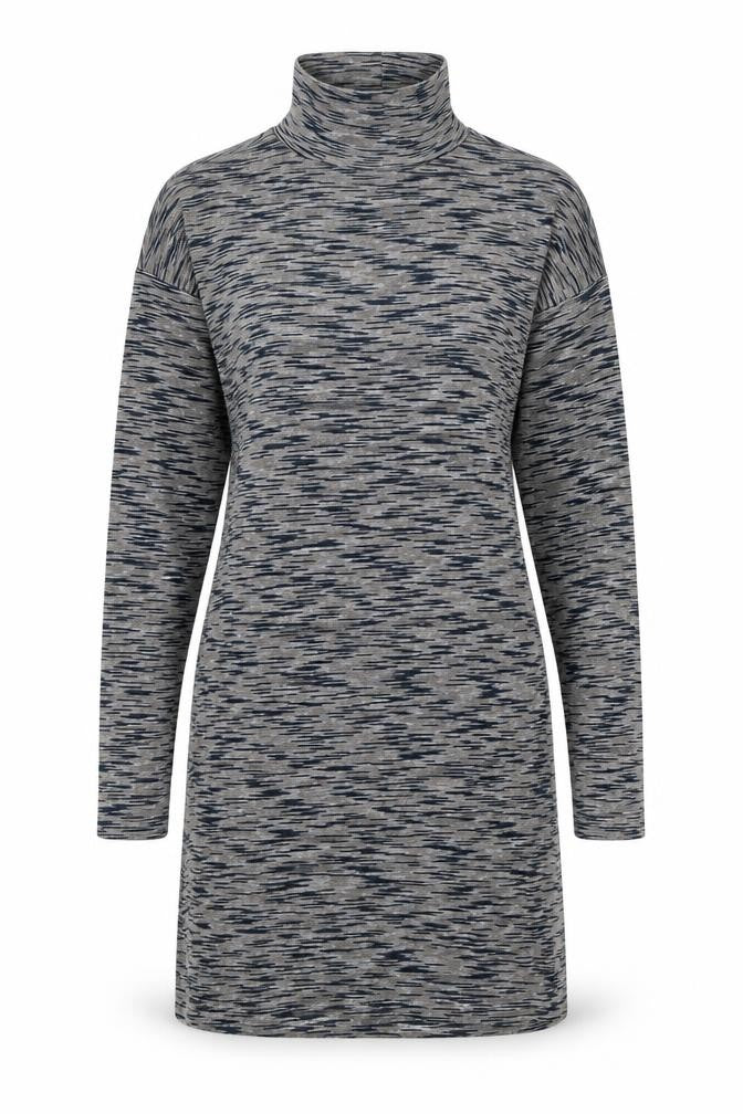 Topshop Womens Multicoloured Geometric Viscose Jumper Dress Size 8 High Neck Pullover