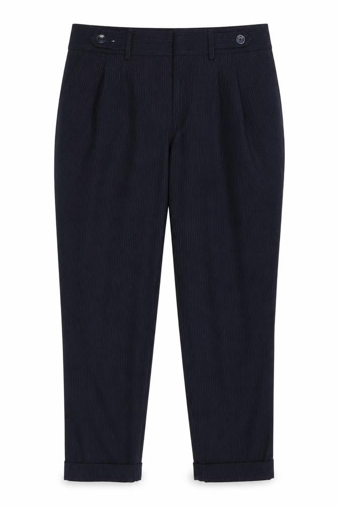 NEXT Womens Blue Striped Polyester Dress Pants Trousers Size 14 Regular Zip