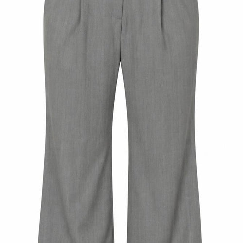 AMARANTO Womens Grey Striped Polyester Dress Pants Trousers Size 18 Regular Zip
