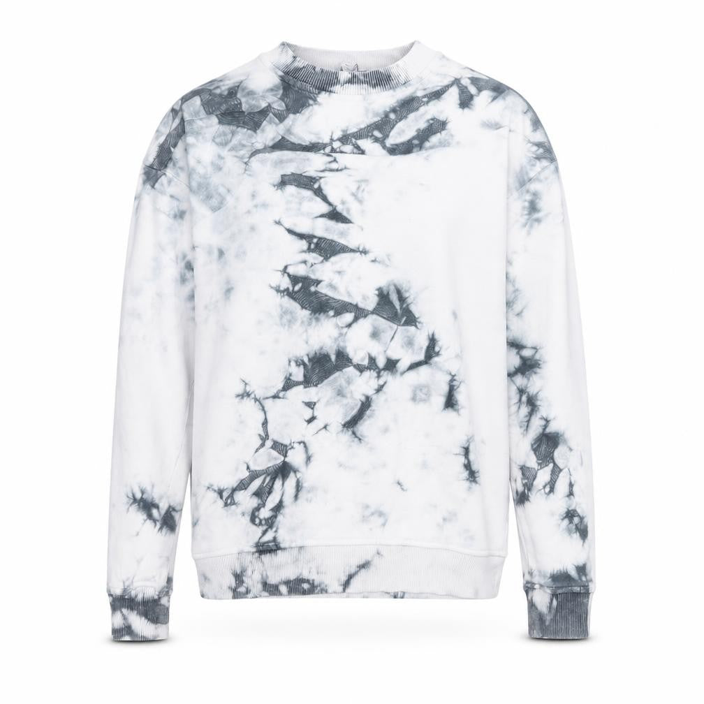 Front view of Topshop women’s ivory geometric cotton pullover sweatshirt, size XS, pullover