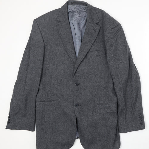 Marks and Spencer Mens Blue Wool Jacket Suit Jacket Size 42 Regular