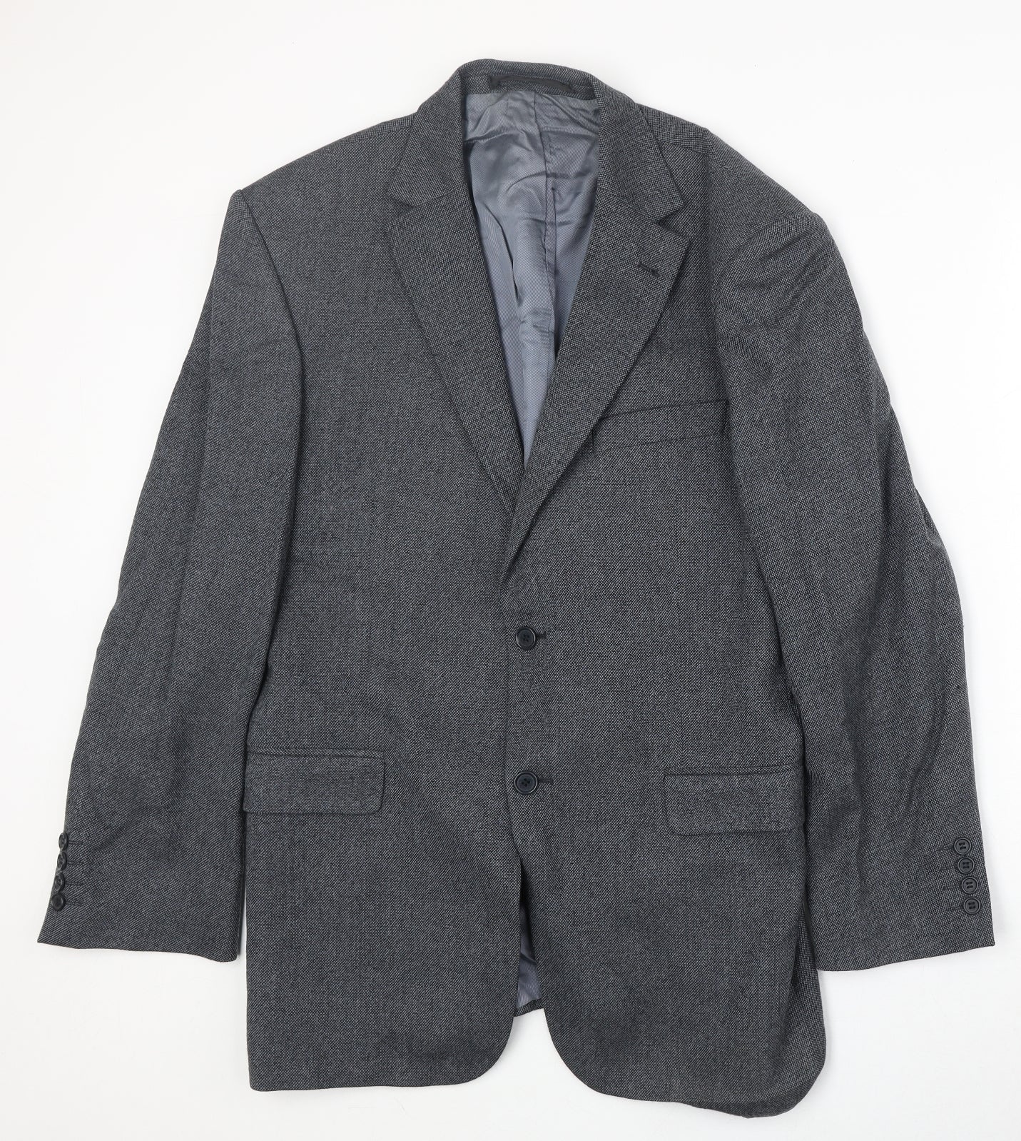 Marks and Spencer Mens Blue Wool Jacket Suit Jacket Size 42 Regular