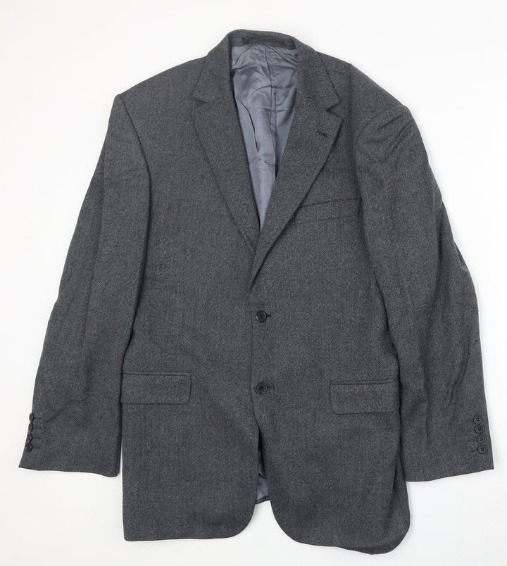 Marks and Spencer Mens Blue Wool Jacket Suit Jacket Size 42 Regular