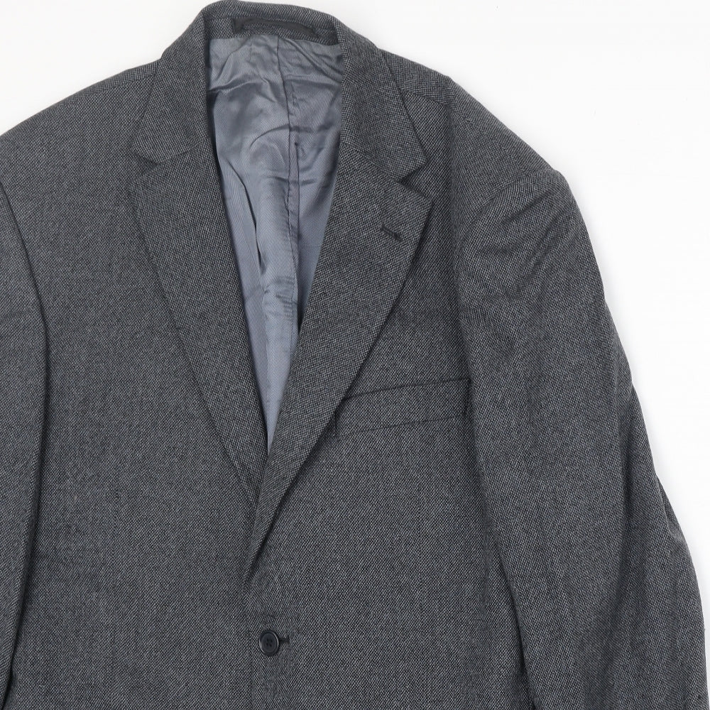 Marks and Spencer Mens Blue Wool Jacket Suit Jacket Size 42 Regular