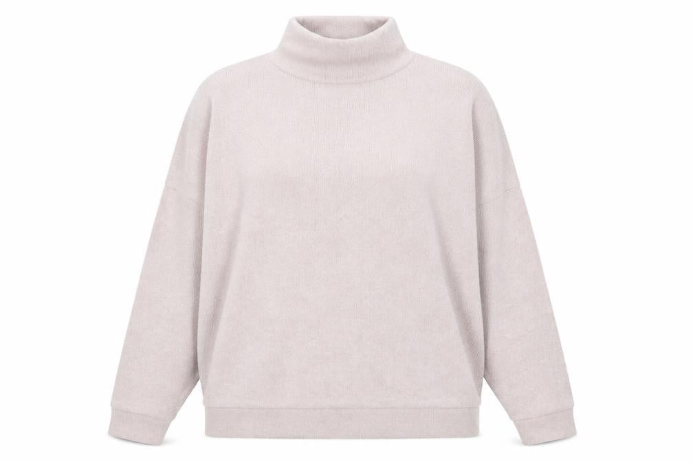 Front view of New Look women’s pink high neck polyester jumper, size M