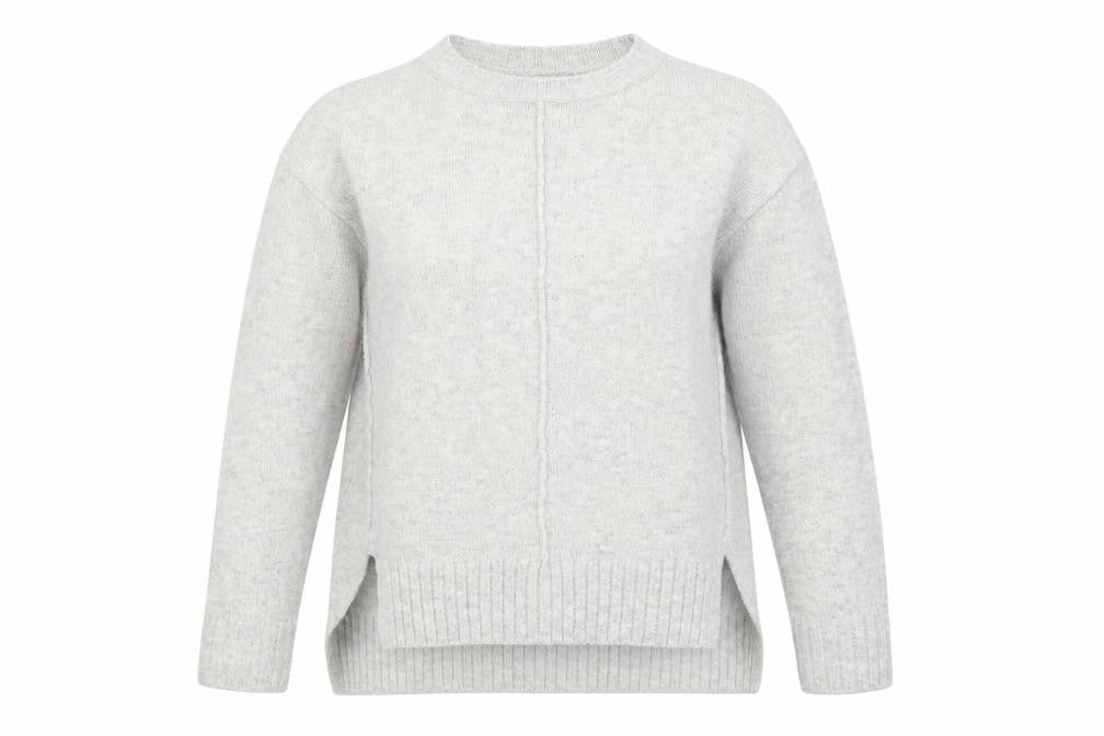 Marks and Spencer Womens Grey Round Neck Acrylic Pullover Jumper Size S