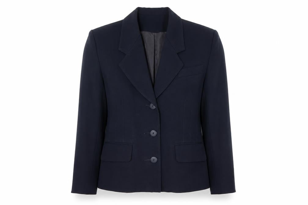 Elliott Lauren Womens Blue Polyester Jacket Blazer Size 8