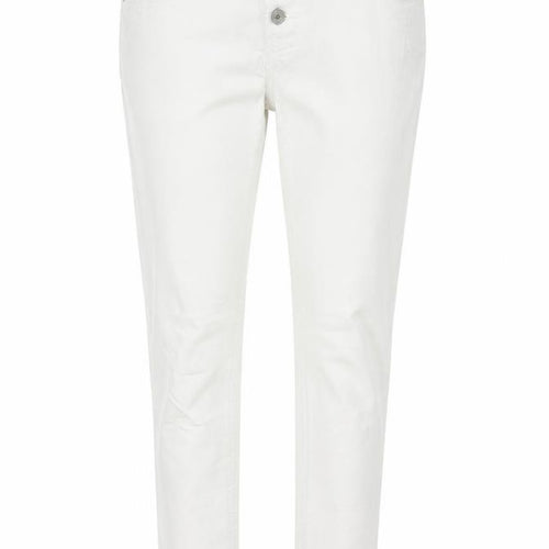Buena Vista Womens White Cotton Skinny Jeans Size M Regular Button