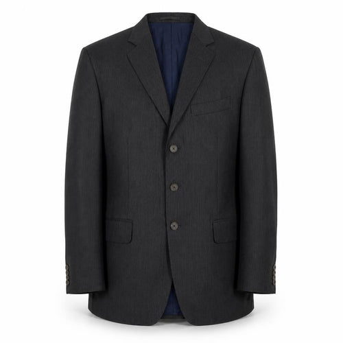 Arthur & Fpx Mens Grey Striped Wool Jacket Suit Jacket Size 40 Regular