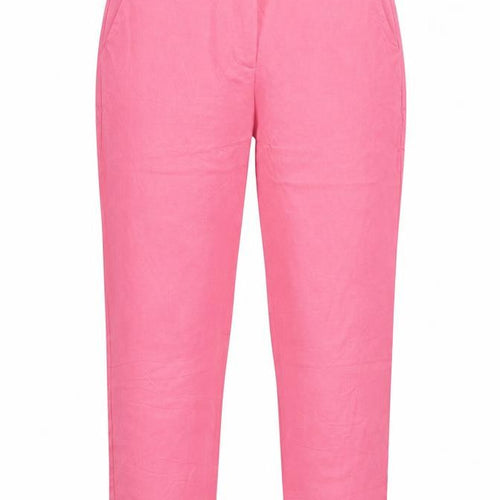 John Lewis Womens Pink Viscose Chino Trousers Size 10 Regular Hook & Eye