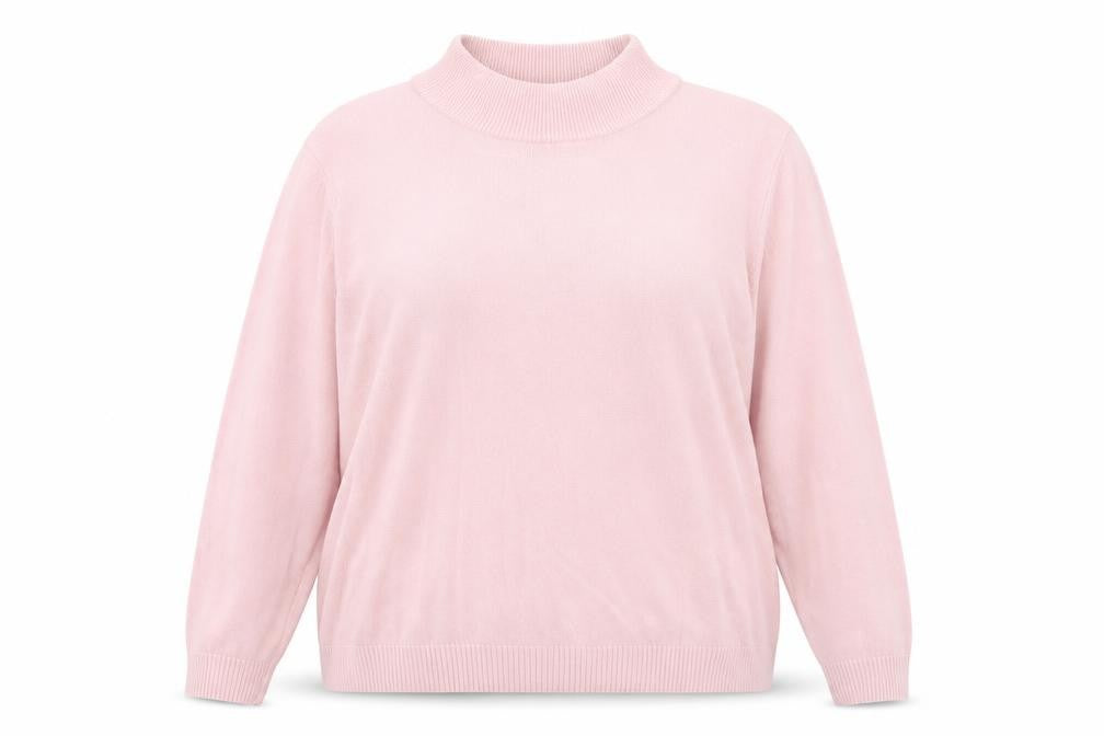 Pure & Natural Womens Pink High Neck Acrylic Pullover Jumper Size 18 - Size 18/20